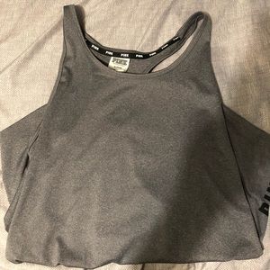 Gray pink workout tank
